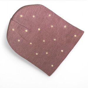 Plum pearl studded beanie